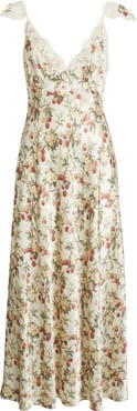 DÔEN Fiona Floral Silk Maxi Dress