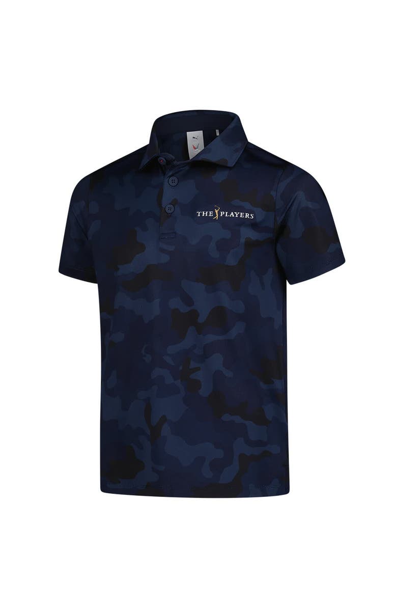 PUMA Youth Puma Navy THE PLAYERS MATTR Volition Camo Polo, Alternate, color, Navy