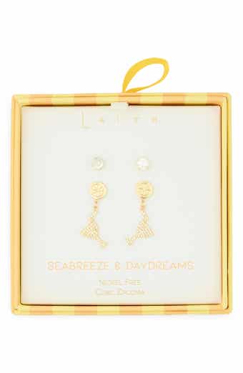Leith Seabreeze & Daydreams Set of 2 Cubic Zirconia Lemon Drop Earrings