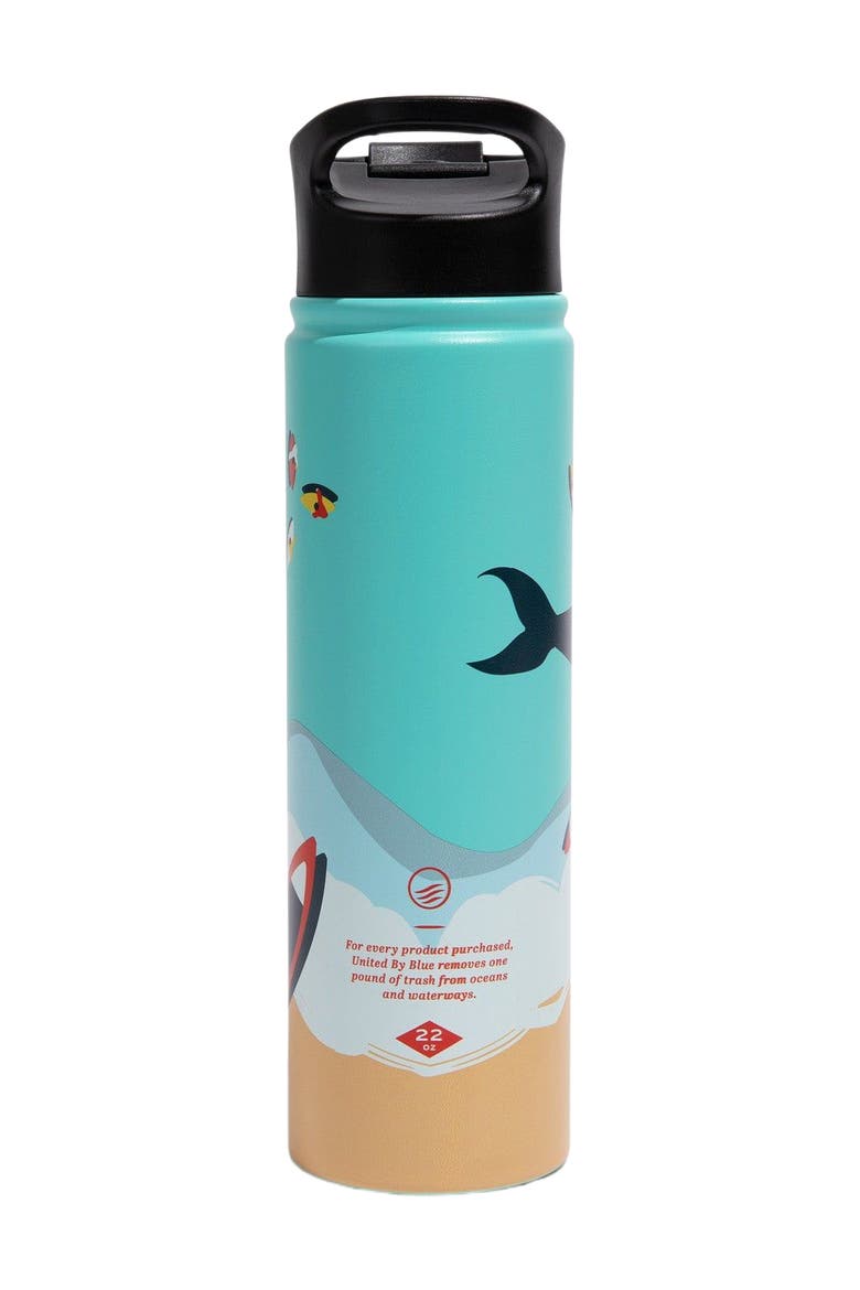22 OZ Beach Day Steel Bottle, Alternate, color, Bermuda