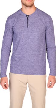 TailorByrd Brushed Mélange Long Sleeve Henley
