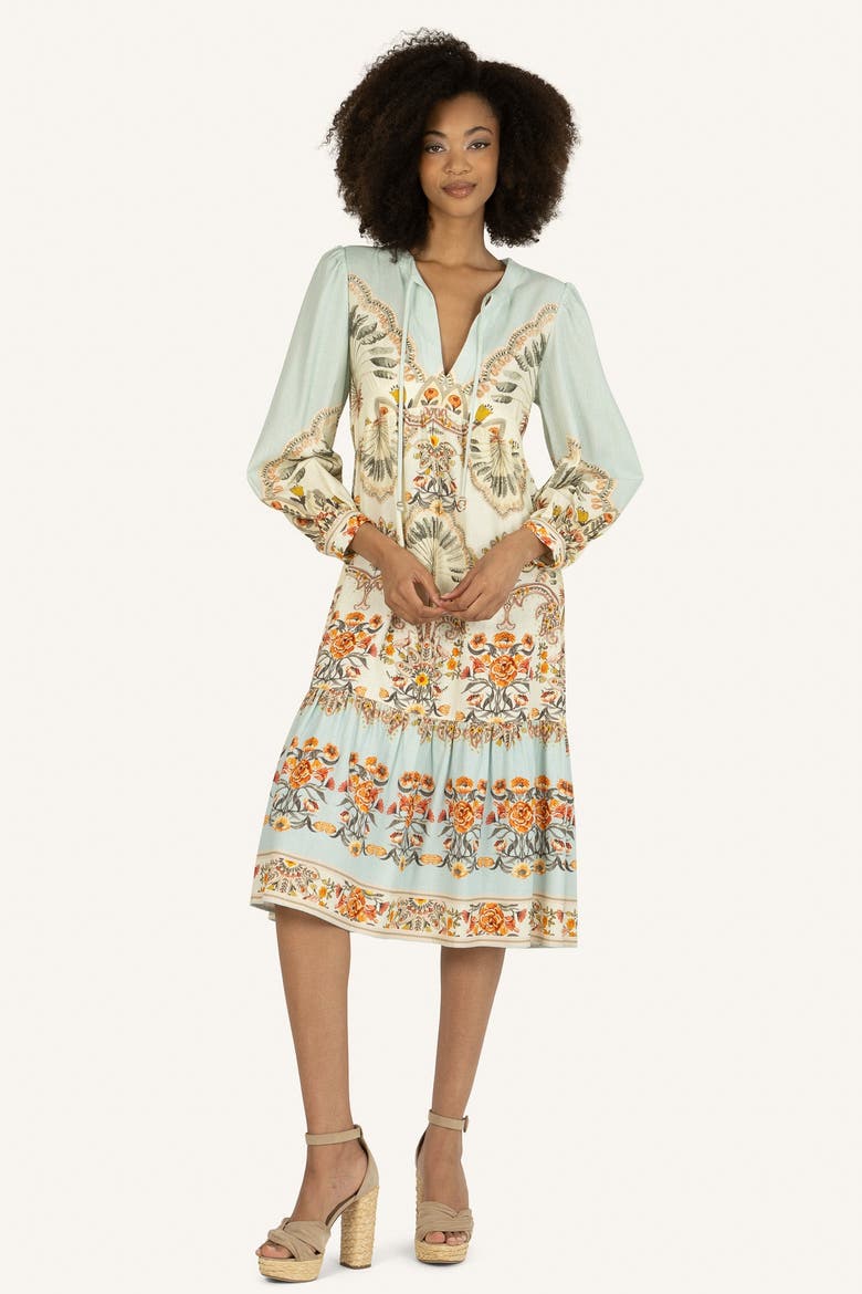 Sia Dress, Main, color, Light Blue Tropical Print