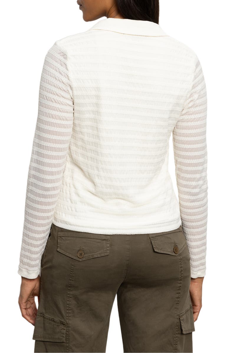 Sanctuary Stretch Lace Button-Up Shirt, Alternate, color, 