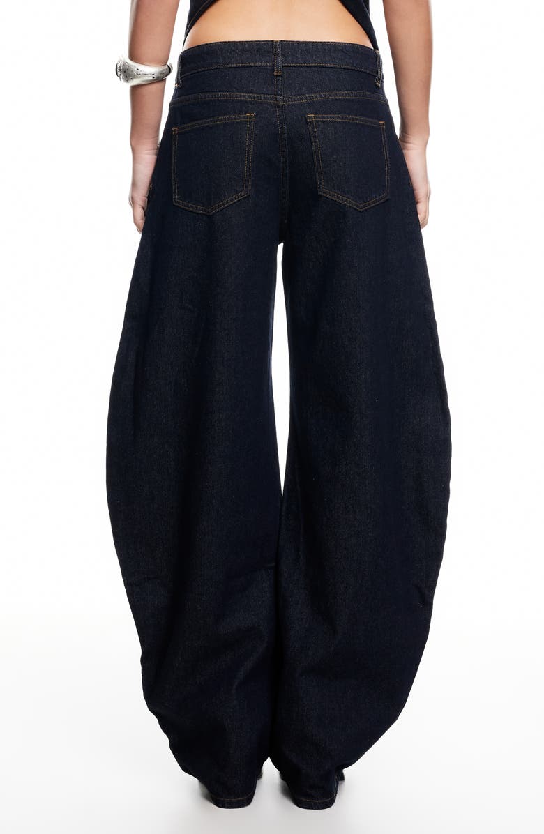 LIONESS Horseshoe Low Rise Barrel Leg Jeans, Alternate, color, 