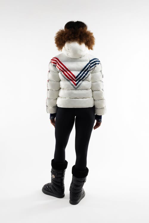 Malibu Ski Club Monogram Mountains Jacket In White