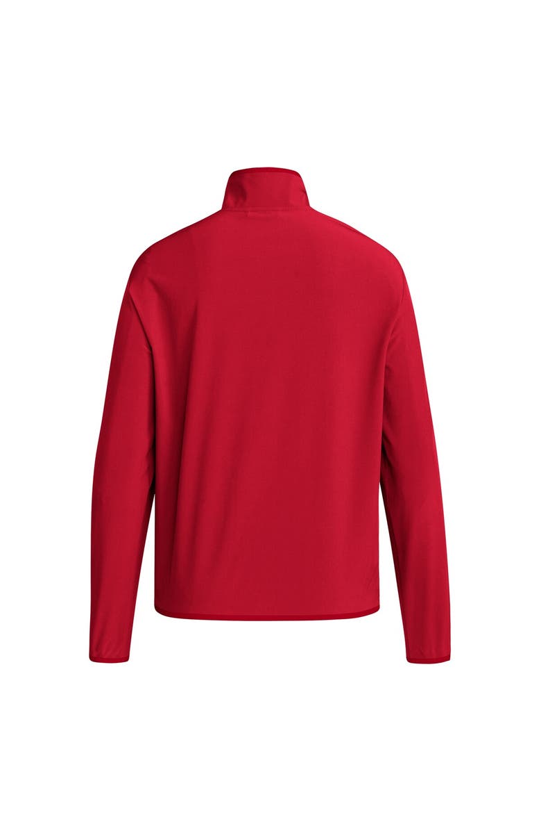 adidas Men's adidas Red Texas Tech Red Raiders 2024 Coaches Sideline Long Sleeve Quarter-Zip Top, Alternate, color, Red