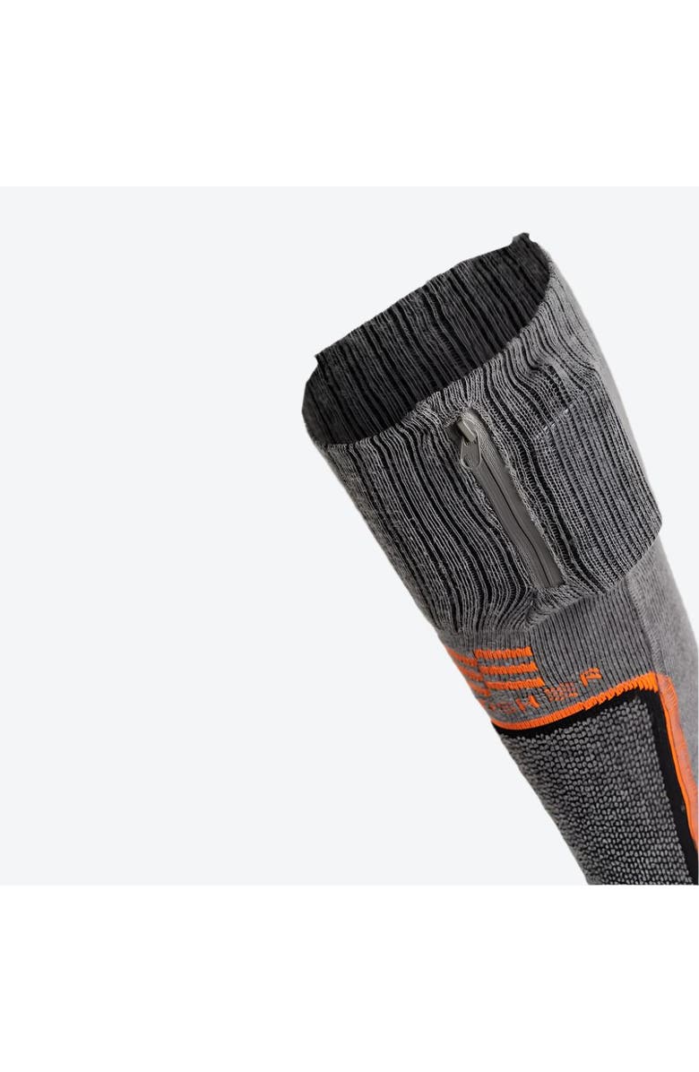 Mobile Warming Pro Compression Heated Wool Ski Socks, Alternate, color, Black