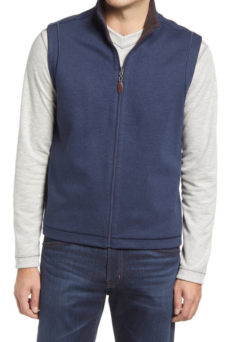 Reversible Knit Vest, Alternate, color, BROWN/NAVY