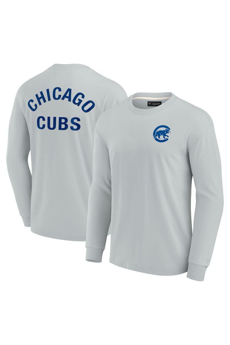Unisex Fanatics Signature Gray Chicago Cubs Elements Super Soft Long Sleeve T-Shirt, Main, color, Gray