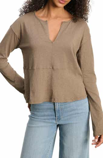 Cotton Slub Long Sleeve T-Shirt
