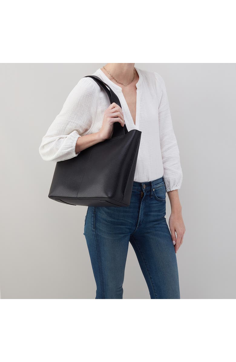 HOBO Vida Leather Tote, Alternate, color, Black Biscuit