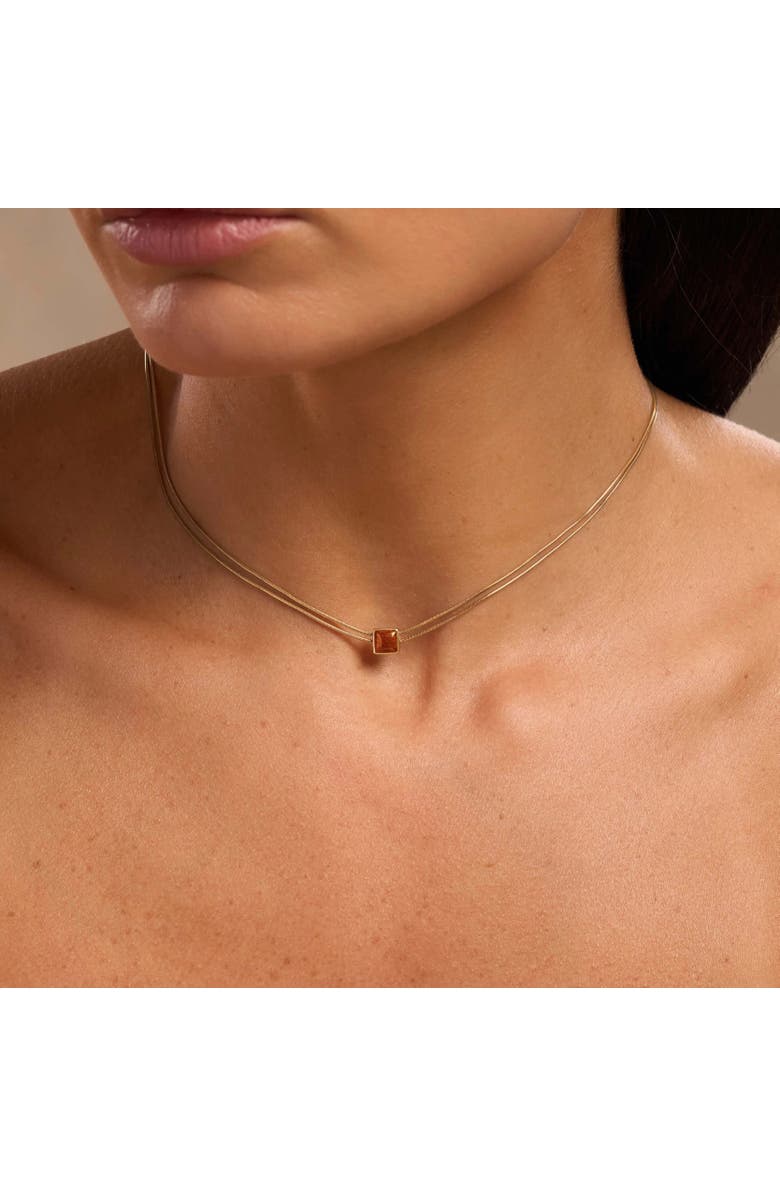 Karma and Luck Renew & Energize - Garnet Evil Eye January Birthstone Necklace, Alternate, color, Gold/Red