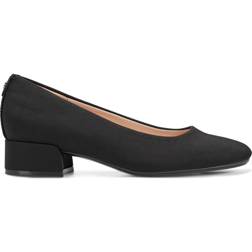 Easy Spirit Jain Womens Solid Textured Block Heels In Black/black
