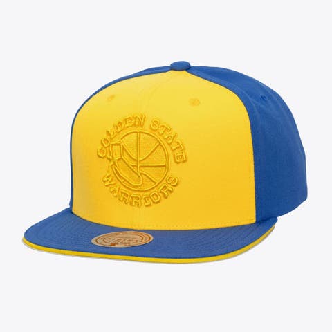 Men's Mitchell & Ness Gold/Royal Golden State Warriors Color Pop Snapback Hat