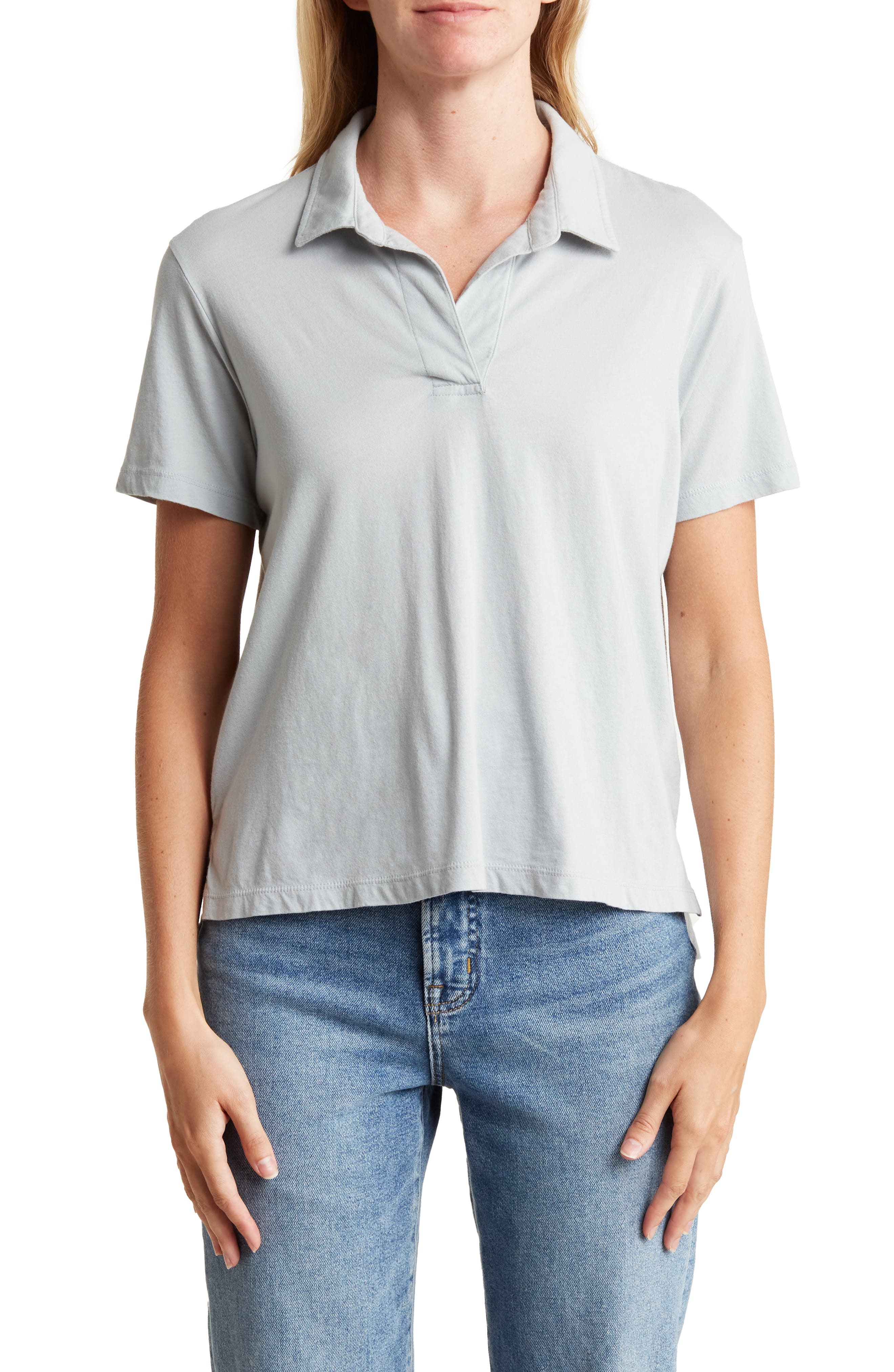 James Perse Crop Cotton Polo