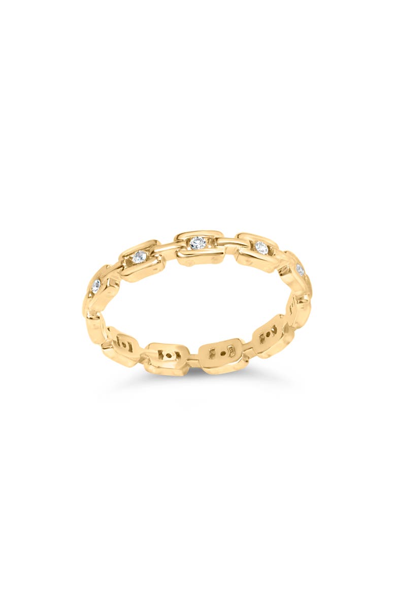 Haus of Brilliance 10K Yellow Gold 1/10 Cttw Diamond Paperclip Style Link Band Ring, Alternate, color, Yellow