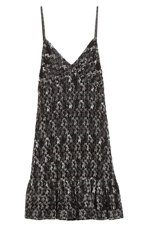 Missoni Knit Metallic Lace Minidress In Brown