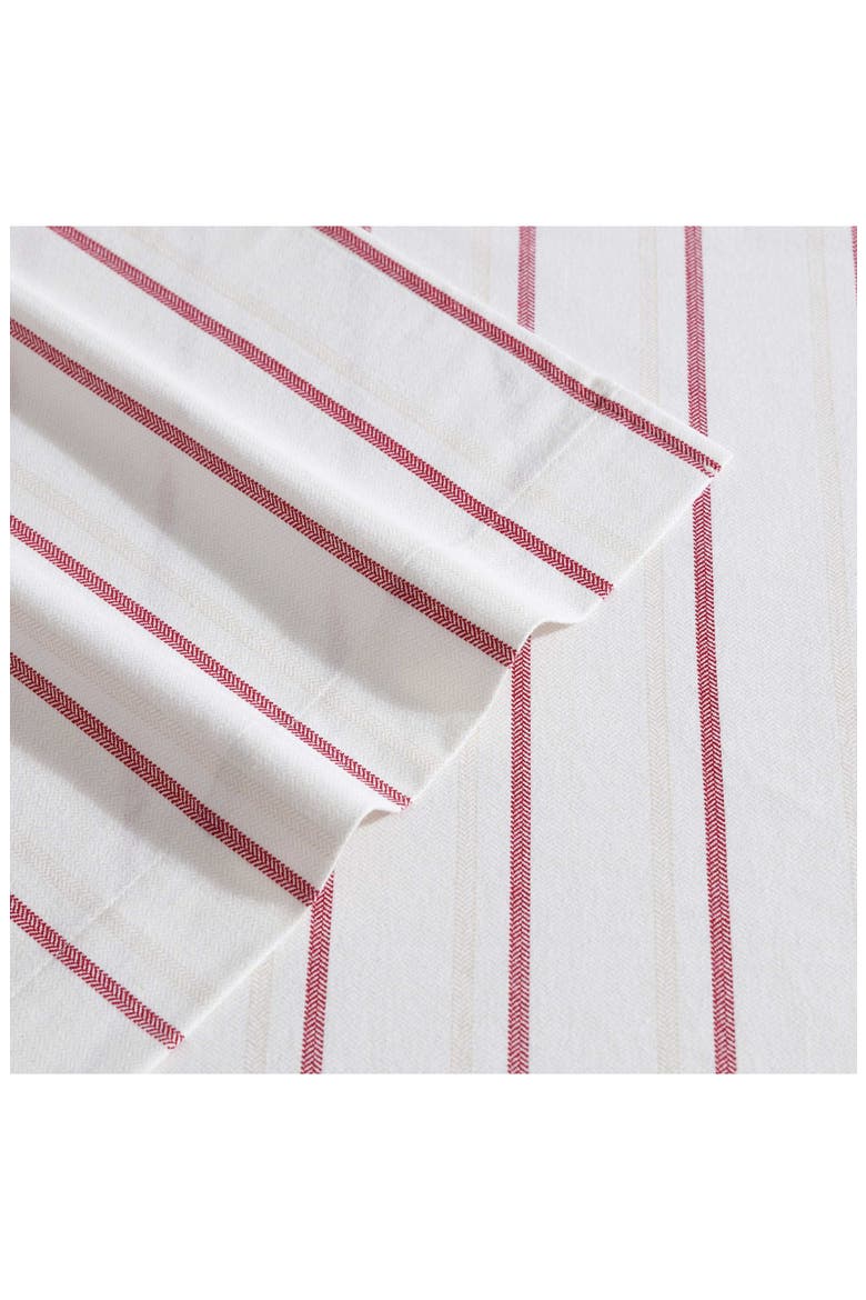 Cooper Falls Stripe Print Flannel Sheet Set, Alternate, color, LIGHT / MEDIUM RED