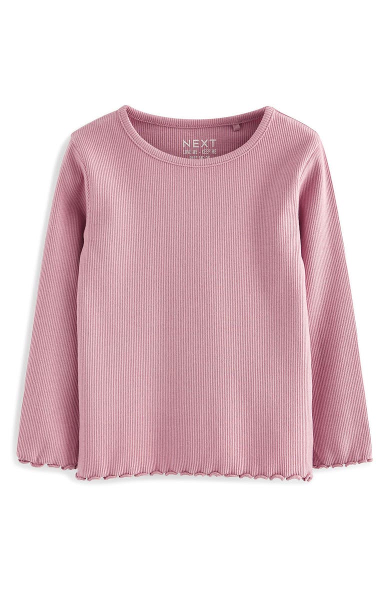 NEXT Kids' Assorted 5-Pack Ditsy Rib T-Shirts, Alternate, color, Pink