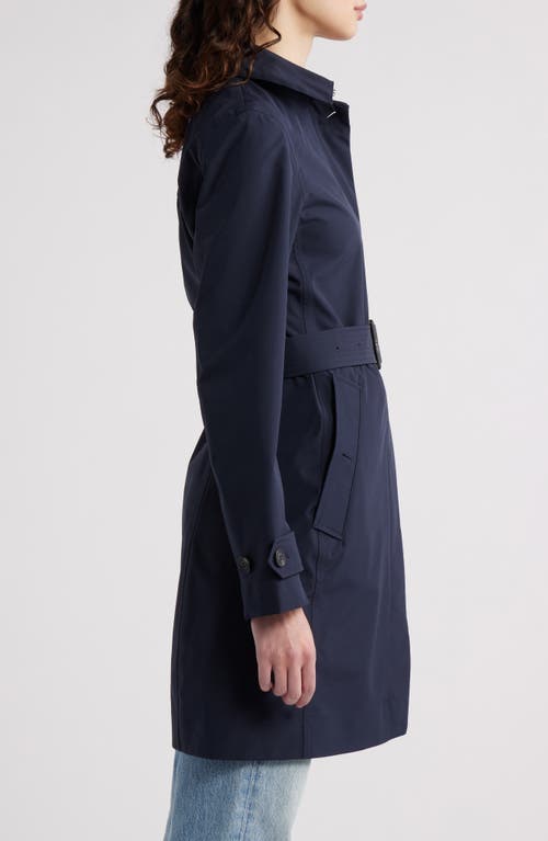 Save The Duck Jackie Water Resistant Raincoat With Removable Hood In Blue Black
