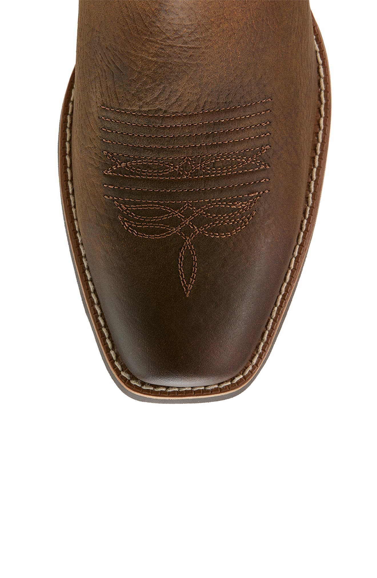 Ariat Hustler Narrow Cutter Toe Cowboy Boot, Alternate, color, Brown