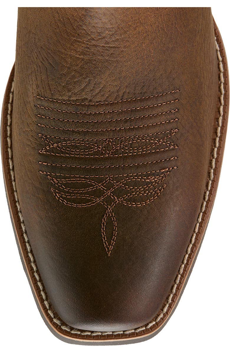 Ariat Hustler Narrow Cutter Toe Cowboy Boot, Alternate, color, Brown