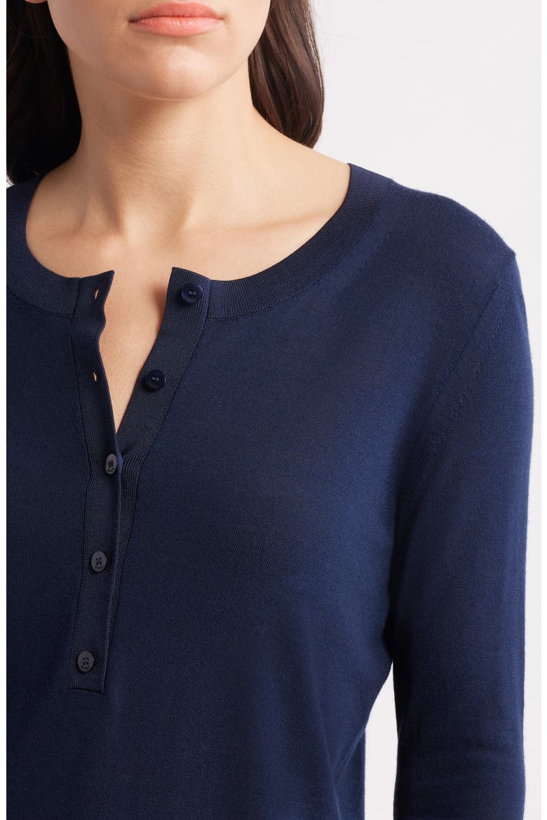 Filbure Wool Henley Top, Alternate, color, DK BU