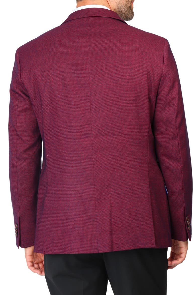 Tonal Dobby Sport Coat, Alternate, color, BURGUNDY