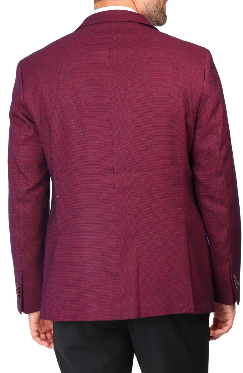 TailorByrd Tonal Dobby Sport Coat, Alternate, color, Burgundy