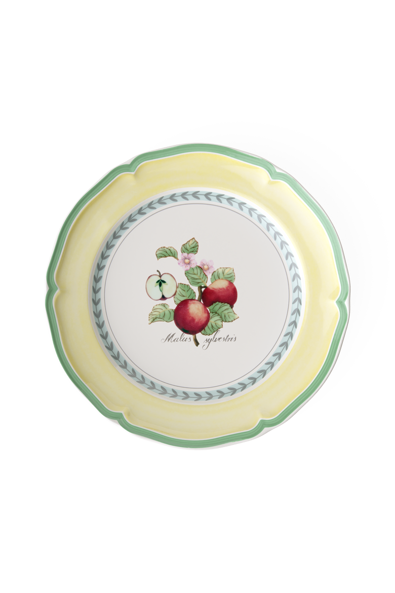French Garden Valence Apple Dinner Plate, Main, color, white