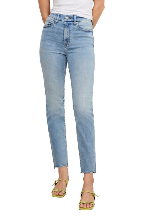 Always Fits High Waist Slim Straight Leg Jeans (Indigo 834) (Regular & Plus)