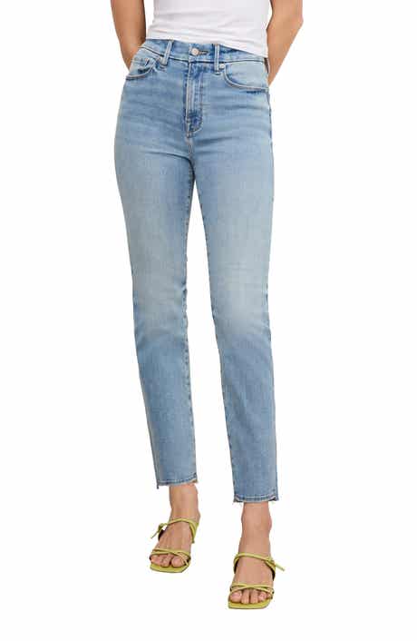 Good American Always Fits High Waist Slim Straight Leg Jeans