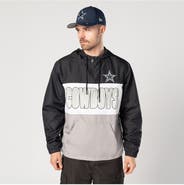 New Era Men's New Era Navy Dallas Cowboys Ripstop Quarter-Zip Hooded Windbreaker