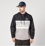 New Era Men's New Era Navy Dallas Cowboys Ripstop Quarter-Zip Hooded Windbreaker