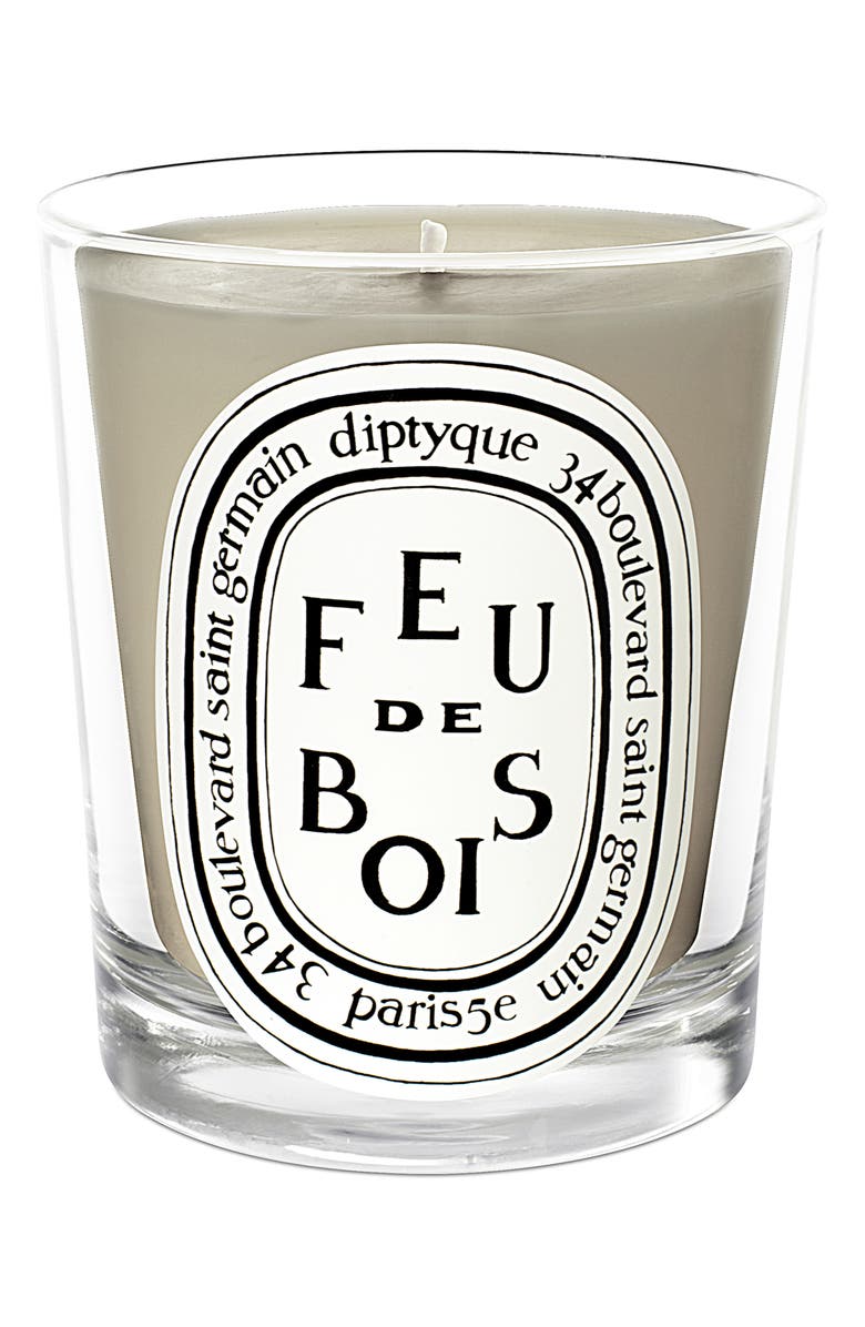 Diptyque Feu de Bois (Fire Wood) Scented Candle, Main, color, Clear Vessel