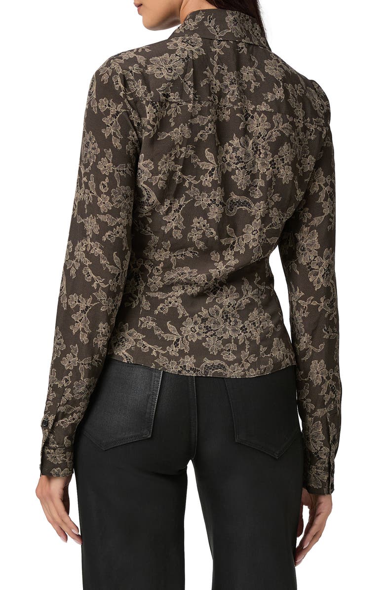 PAIGE Desano Floral Lace Shirt, Alternate, color, Black Multi