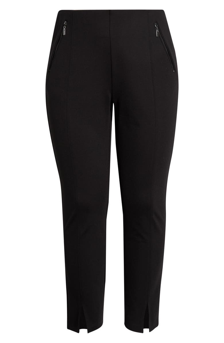 Liverpool Zip Pocket Slit Hem Pants, Alternate, color, Black