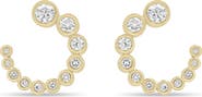 Zoë Chicco Bezel Diamond 14k Gold Hoop Earrings