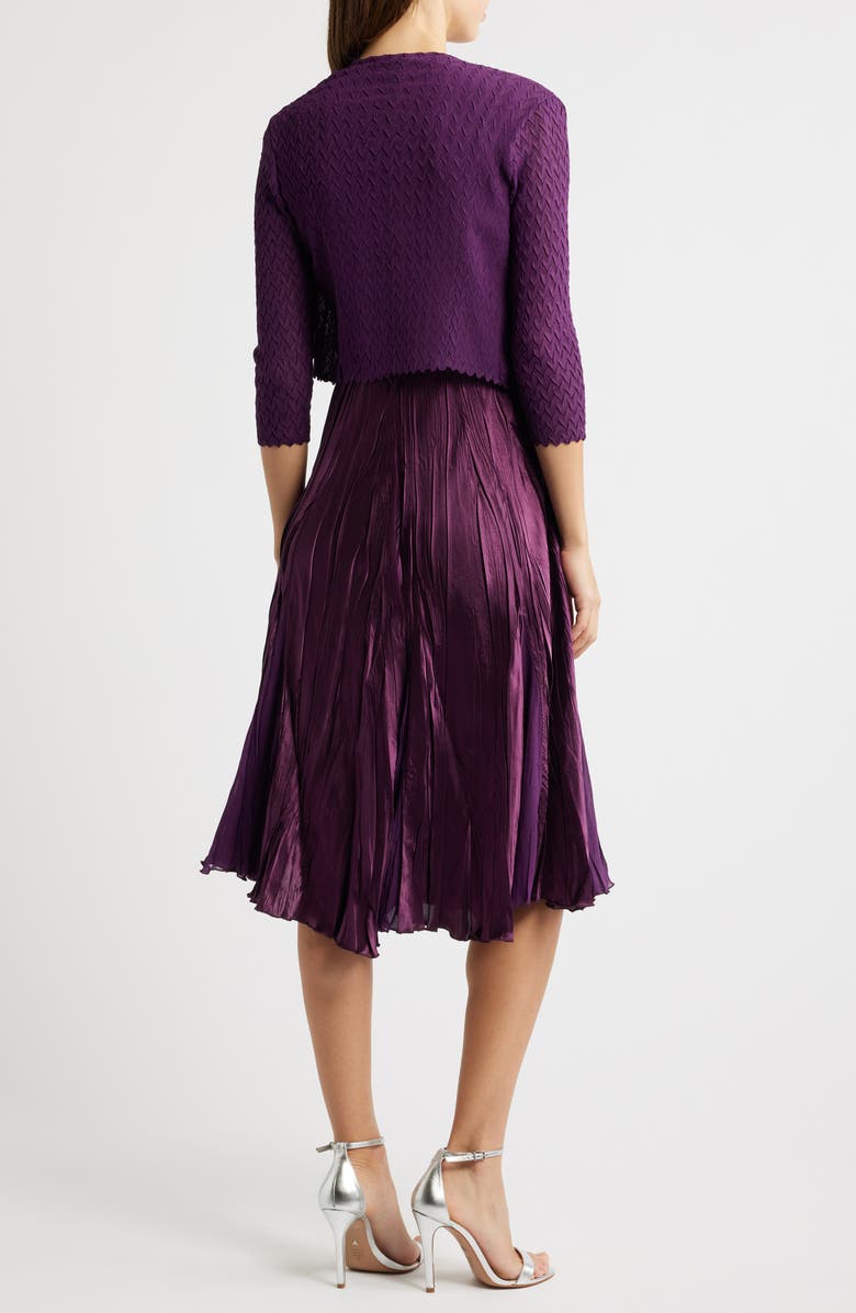 Komarov Tiered Charmeuse & Chiffon Cocktail Dress, Alternate, color, 