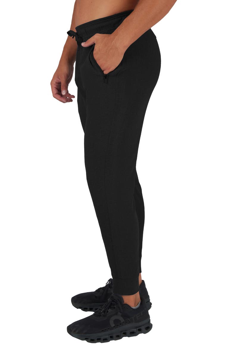 Ultra Mélange Fleece Joggers, Alternate, color, BLACK