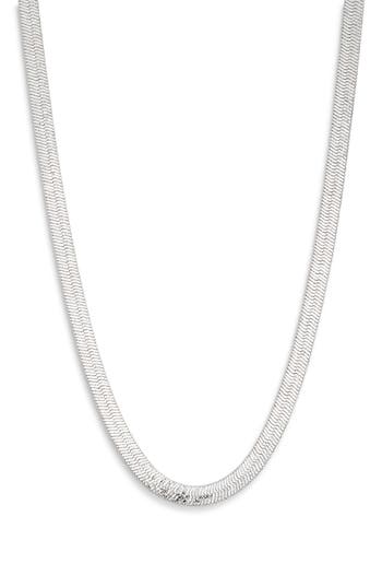 Nordstrom Rack Shimmer Dust Snake Chain Necklace In Metallic