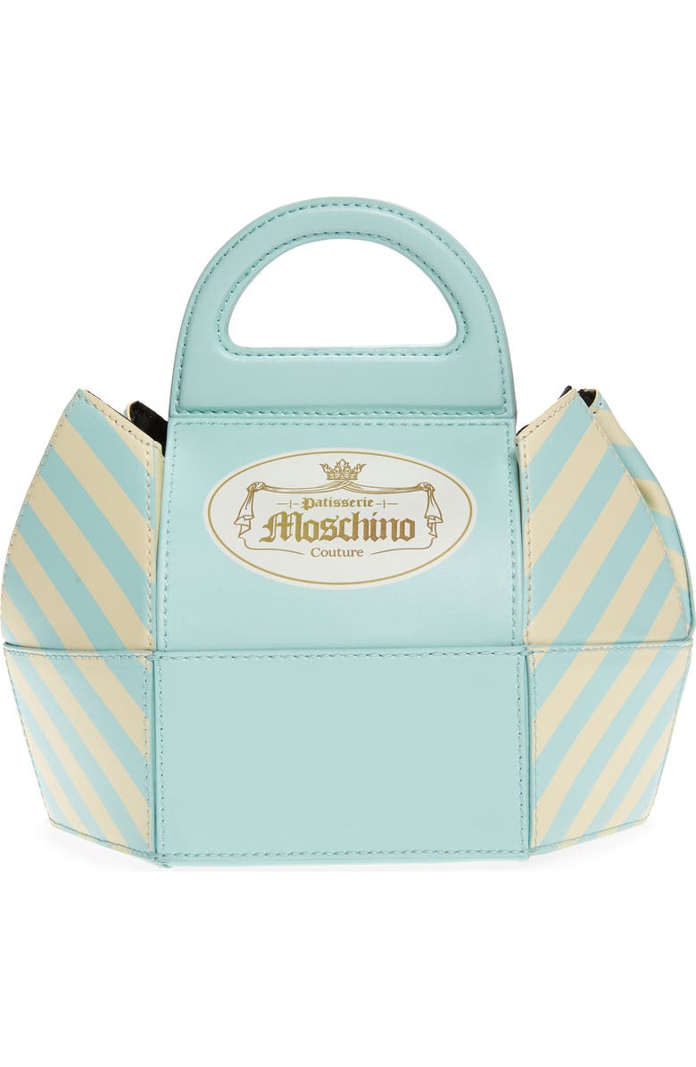 Moschino Cake Box Leather Top Handle Bag, Alternate, color,