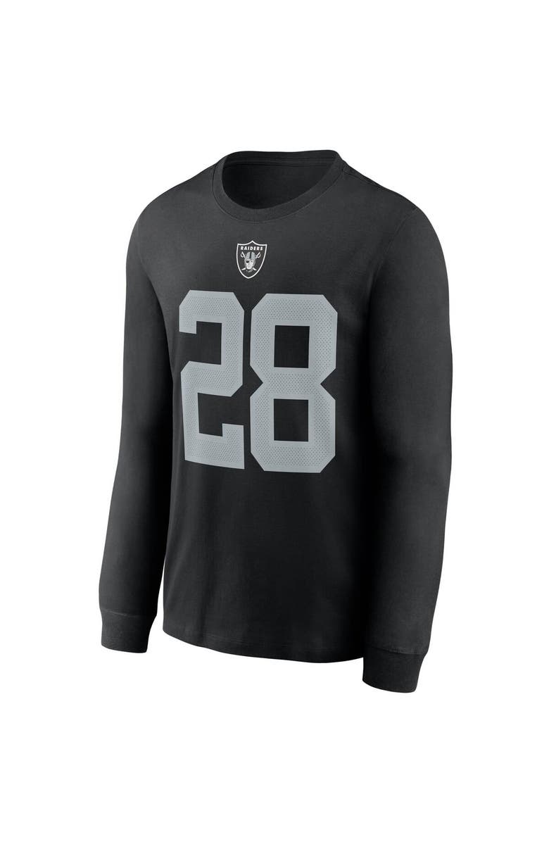 Nike Men's Nike Josh Jacobs Black Las Vegas Raiders Player Name & Number Long Sleeve T-Shirt, Alternate, color, 