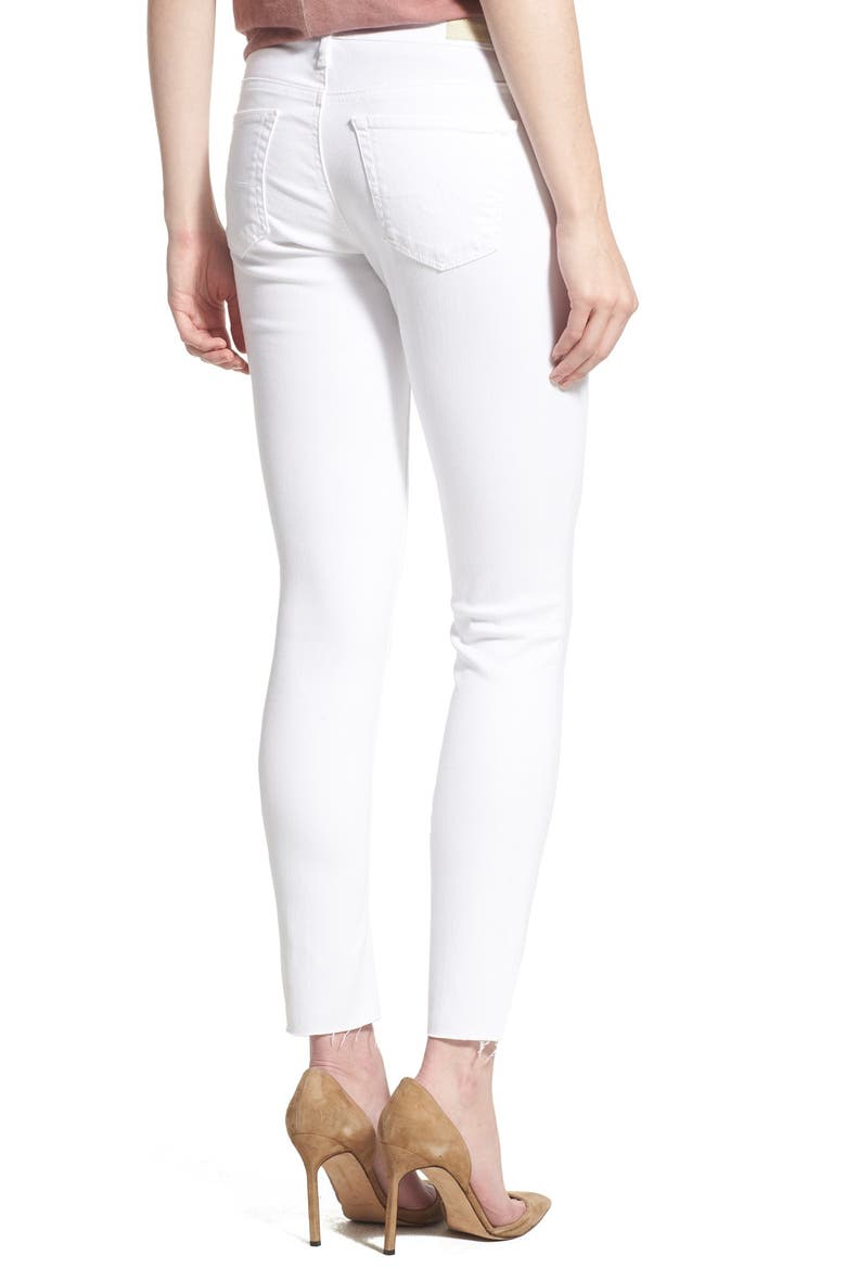 'The Legging' Cutoff Ankle Skinny Jeans, Alternate, color, WHIT