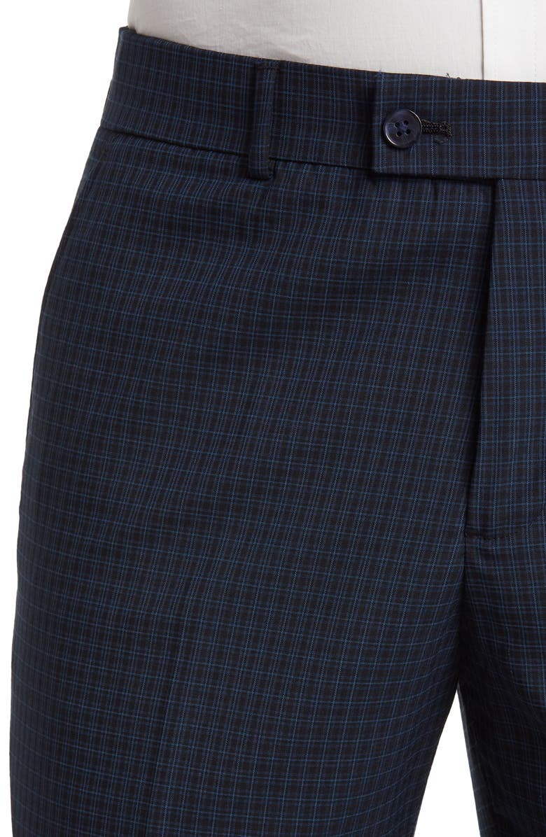 SAVILE ROW CO Navy Check Two-Button Notch Lapel Suit, Alternate, color,