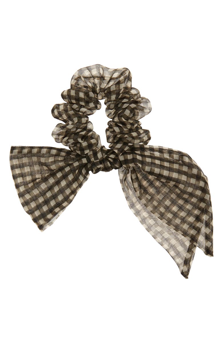 Fendi Silk Organza Bow Scrunchie, Main, color,