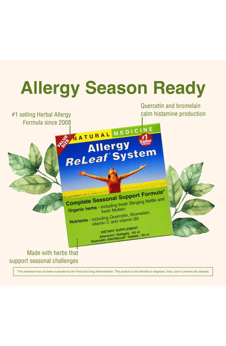 Trace Minerals Allergy ReLeaf System - Seasonal Discomfort Supplement - Provides Seasonal Support for Sneezing & Itchy Eyes - Supports Sinus Function - 60 Softgels (60 Servings), 60 Tablets, Alternate, color,