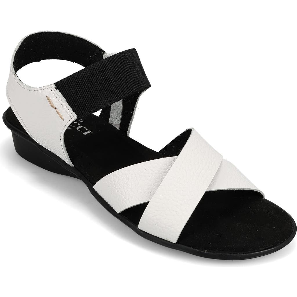 Sesto Meucci Euna Wedge Sandal In White