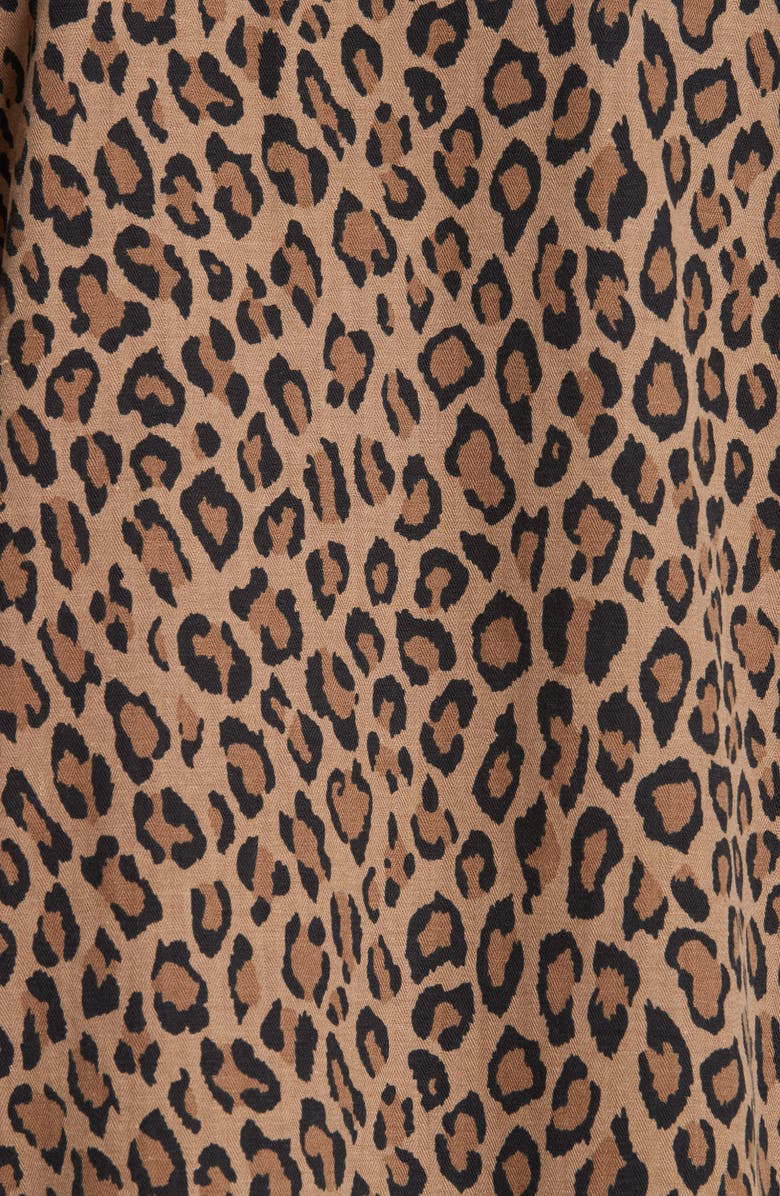 R13 Shredded Oversize Leopard Print Jacket, Alternate, color,