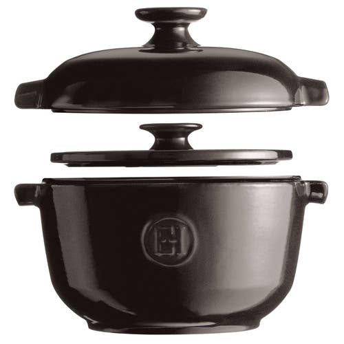 Emile Henry Rice Pot In Charcoal